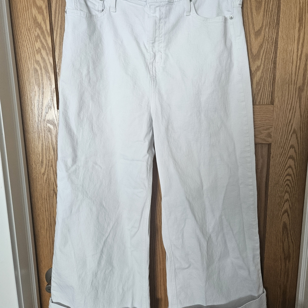 J. Crew Crisp White Wide Leg Jeans
